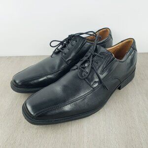 Clarks Collection Mens 21938 Black Leather Lace Up Casual Oxford Shoes Size 11 M